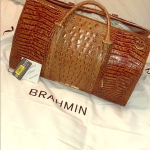Toasted Almond Brahmin Weekender Bag